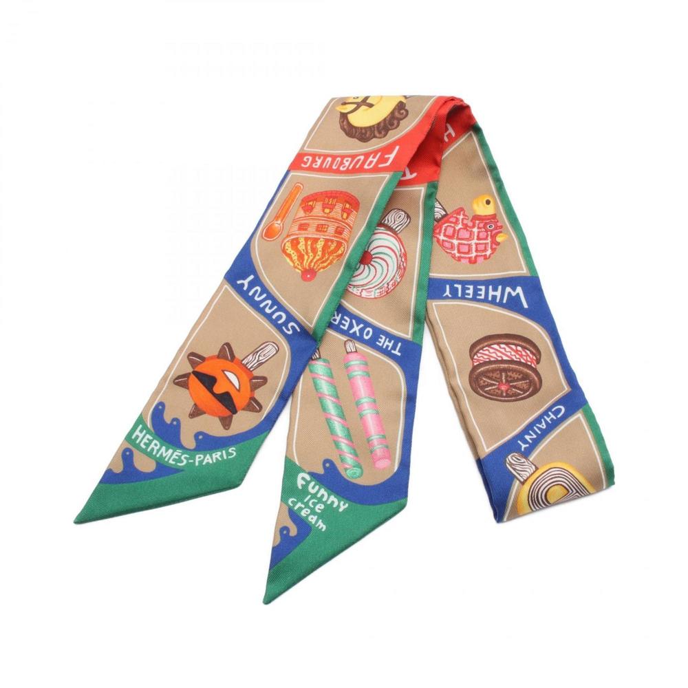 Hermes Multicolor Twilly Scarf
